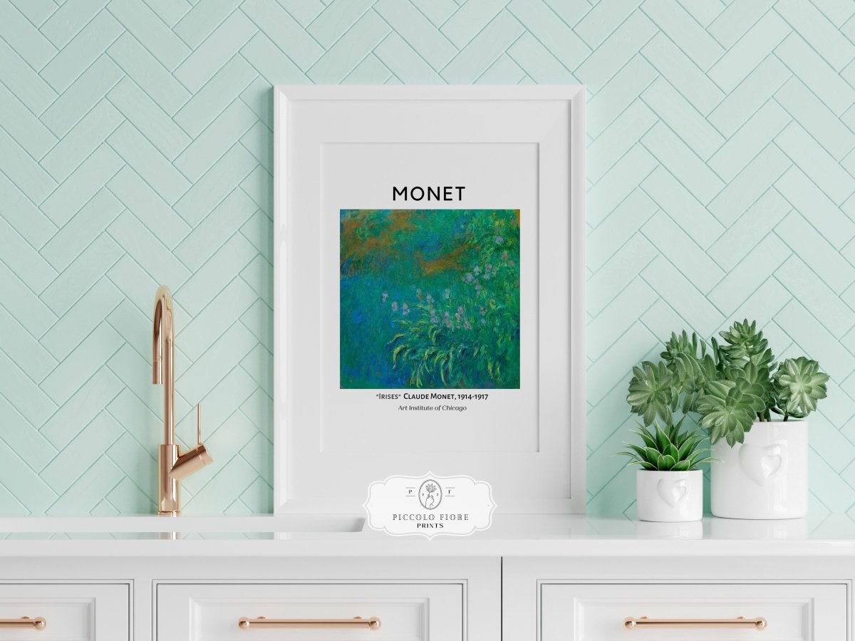 Monet Irises Exhibition Poster | P1 - Single Art Prints - Piccolo Fiore Prints
