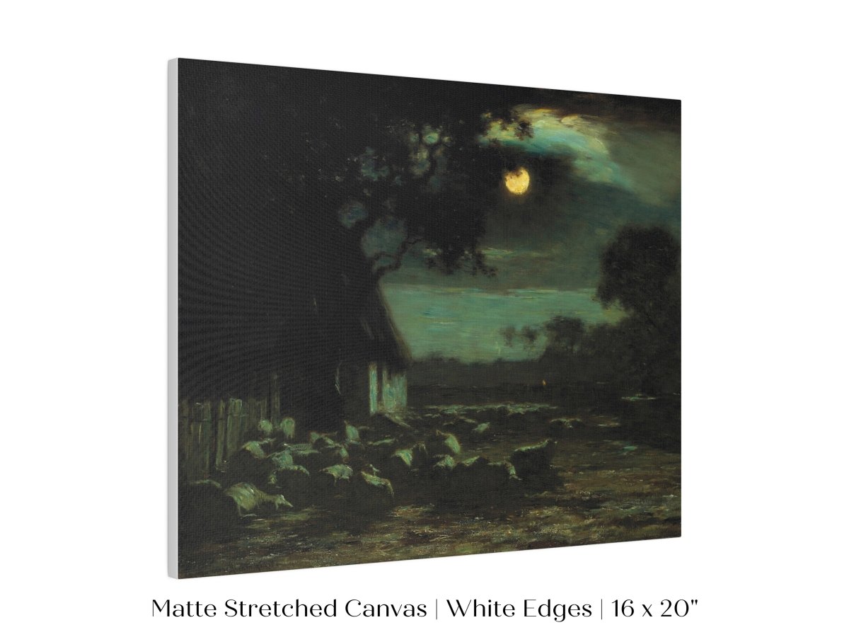 Moonlit Sheepyard | P195 - Single Art Prints - Piccolo Fiore Prints