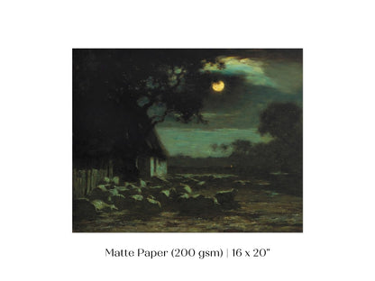 Moonlit Sheepyard | P195 - Single Art Prints - Piccolo Fiore Prints