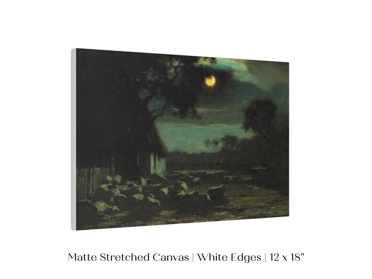 Moonlit Sheepyard | P195 - Single Art Prints - Piccolo Fiore Prints