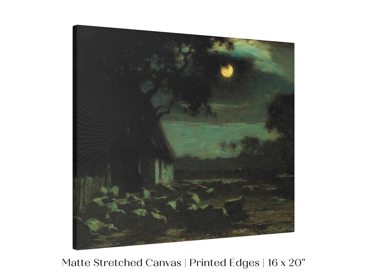 Moonlit Sheepyard | P195 - Single Art Prints - Piccolo Fiore Prints