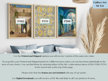 Morocco | Gallery Wall Set | 3 Prints | S9 - 9.6 - Gallery Wall Set - Piccolo Fiore Prints