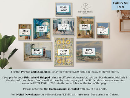 Morocco | Gallery Wall Set | 9 Prints | S9 - 9 - Gallery Wall Set - Piccolo Fiore Prints