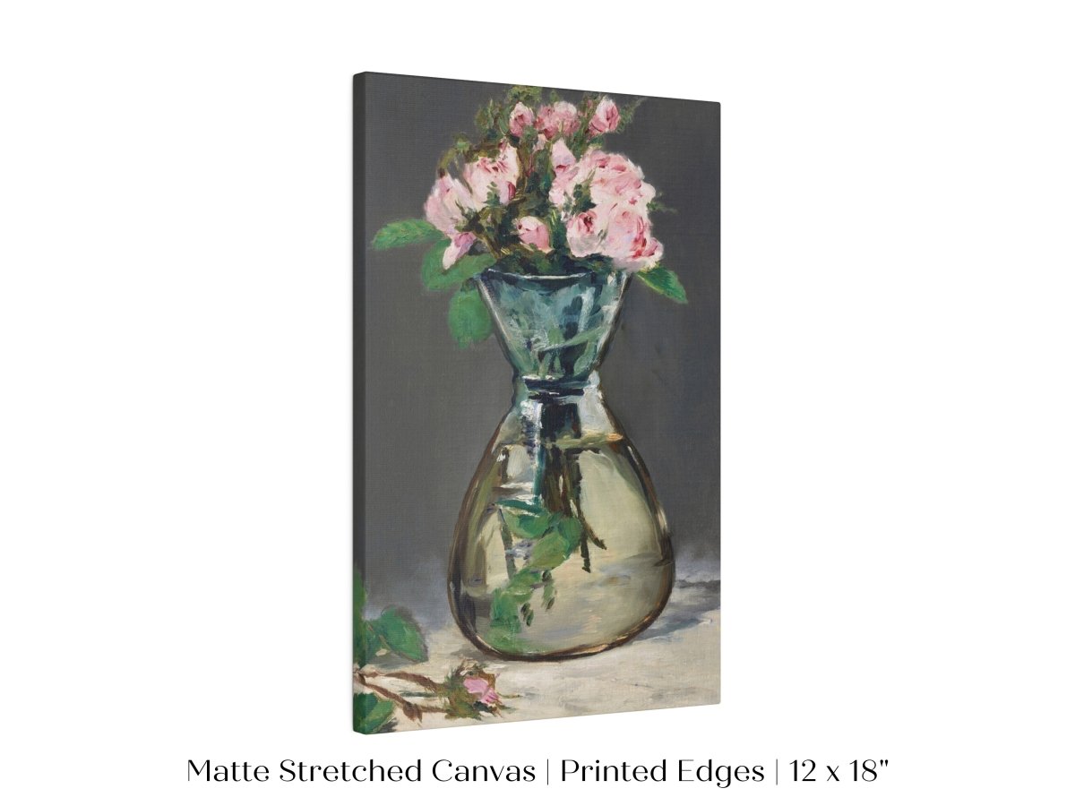 Moss Roses in a Vase | P132 - Single Art Prints - Piccolo Fiore Prints