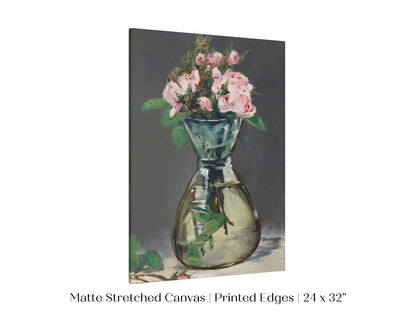 Moss Roses in a Vase | P132 - Single Art Prints - Piccolo Fiore Prints