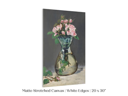 Moss Roses in a Vase | P132 - Single Art Prints - Piccolo Fiore Prints