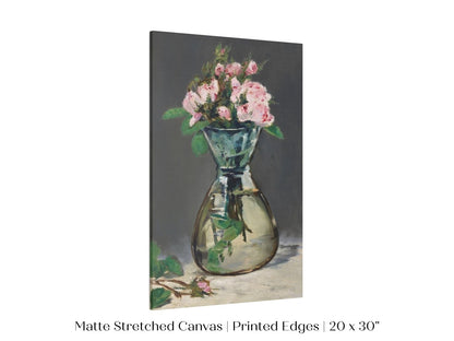 Moss Roses in a Vase | P132 - Single Art Prints - Piccolo Fiore Prints