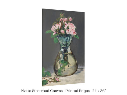 Moss Roses in a Vase | P132 - Single Art Prints - Piccolo Fiore Prints