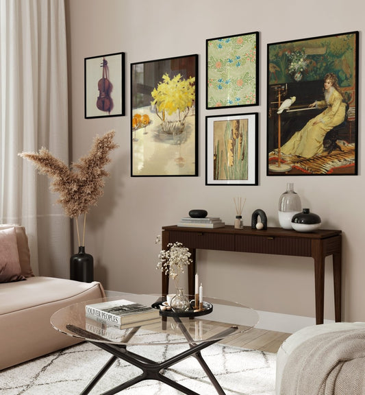 Music Room | Gallery Wall Set | 5 Prints | M5 - 1 - Gallery Wall Set - Piccolo Fiore Prints