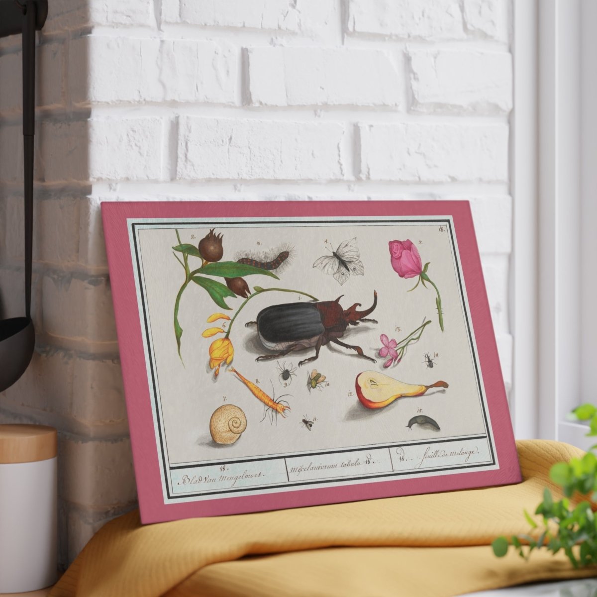 Natural History Ensemble No. 18 | Glass Chopping Board - Glass Chopping Board - Piccolo Fiore Prints