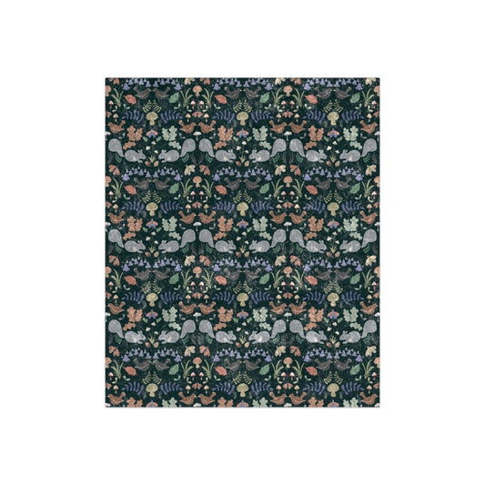 New Forest Inhabitants | Crushed Velvet Blanket - Crushed Velvet Blanket - Piccolo Fiore Prints
