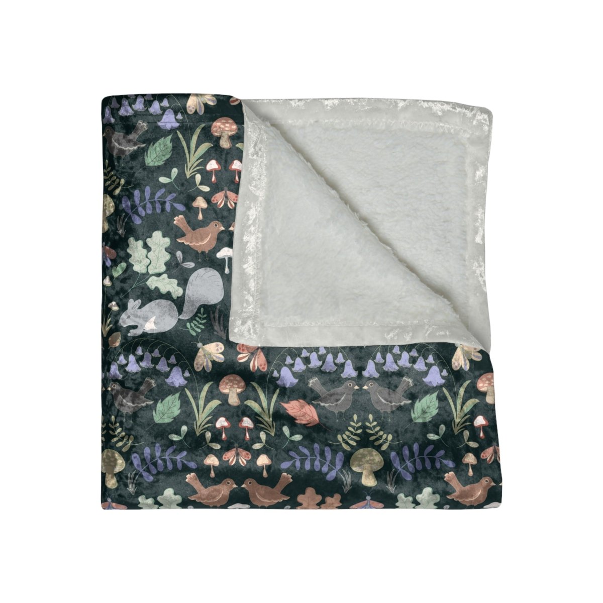 New Forest Inhabitants | Crushed Velvet Blanket - Crushed Velvet Blanket - Piccolo Fiore Prints