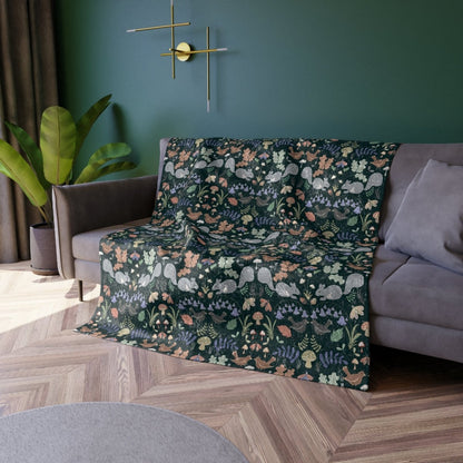 New Forest Inhabitants | Crushed Velvet Blanket - Crushed Velvet Blanket - Piccolo Fiore Prints