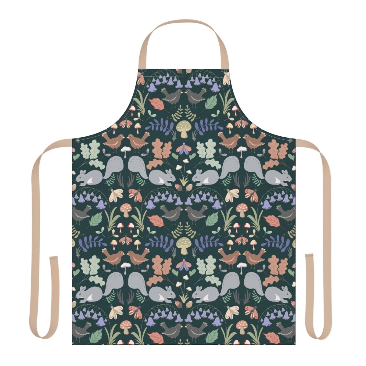 New Forest Inhabitants in Dark Green | Apron - Aprons - Piccolo Fiore Prints