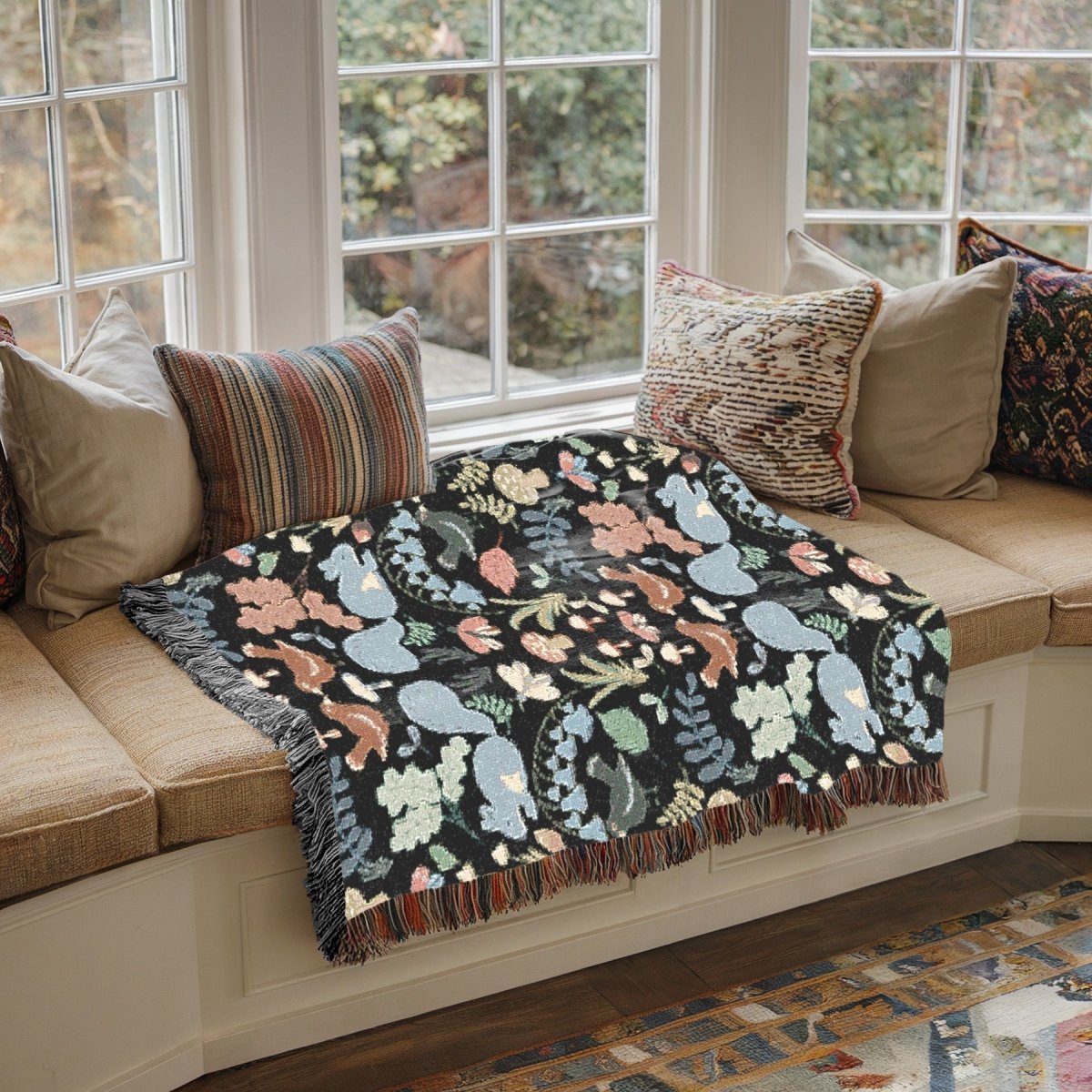 New Forest Inhabitants | Woven Blanket - Woven Blanket - Piccolo Fiore Prints