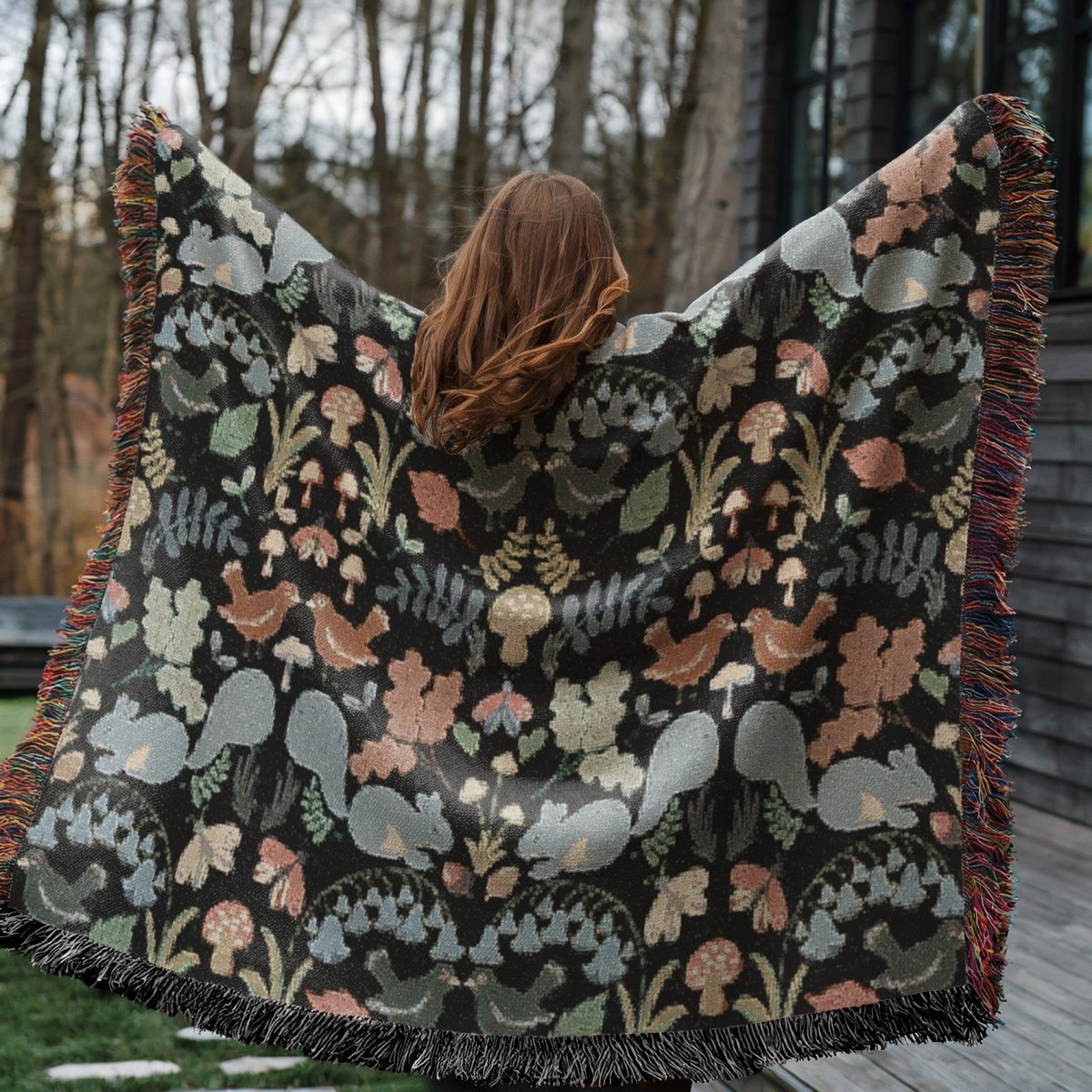 New Forest Inhabitants | Woven Blanket - Woven Blanket - Piccolo Fiore Prints