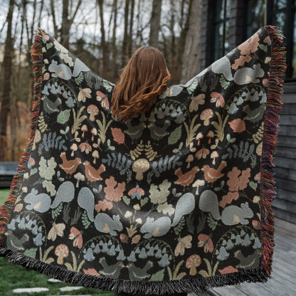 New Forest Inhabitants | Woven Blanket - Woven Blanket - Piccolo Fiore Prints