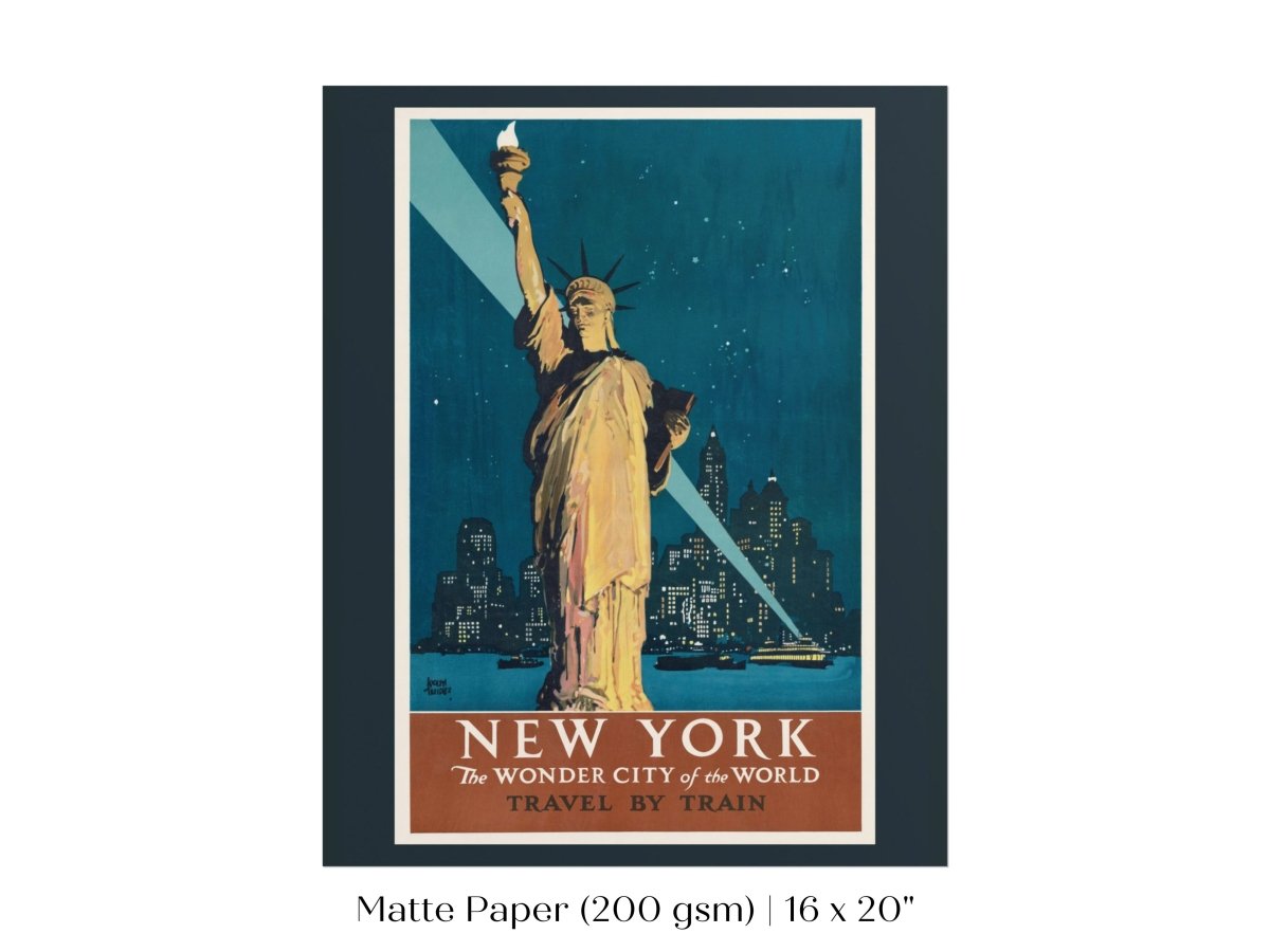 New York Travel By Train | P695 - Single Art Prints - Piccolo Fiore Prints
