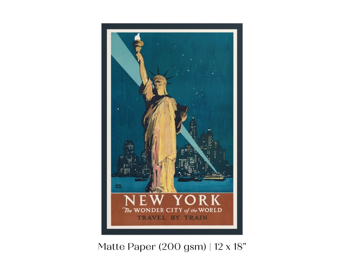 New York Travel By Train | P695 - Single Art Prints - Piccolo Fiore Prints