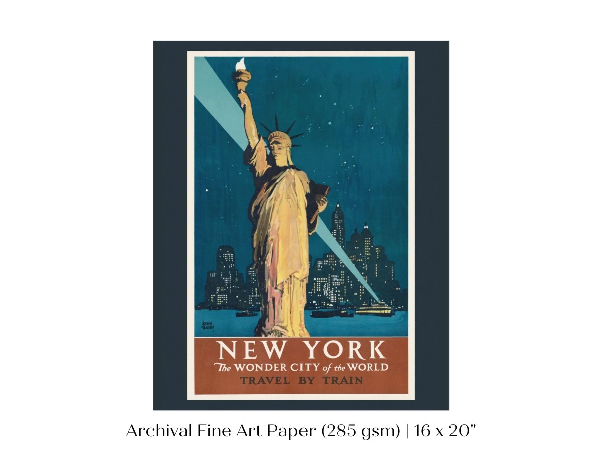 New York Travel By Train | P695 - Single Art Prints - Piccolo Fiore Prints