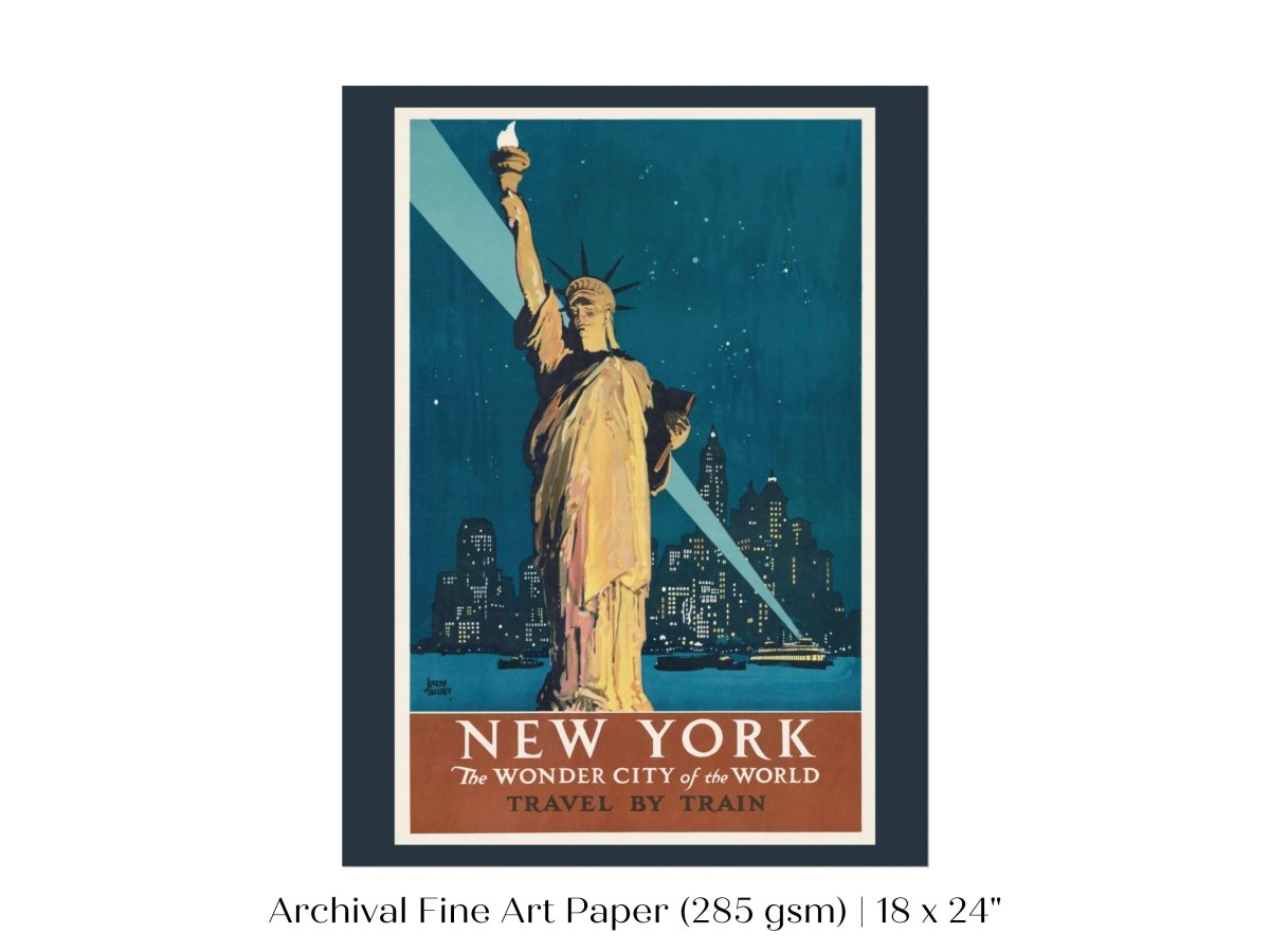 New York Travel By Train | P695 - Single Art Prints - Piccolo Fiore Prints