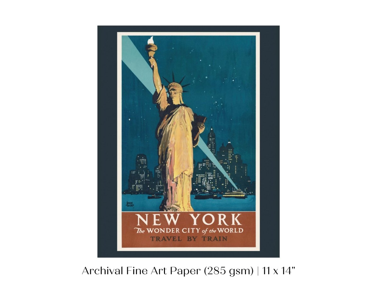 New York Travel By Train | P695 - Single Art Prints - Piccolo Fiore Prints