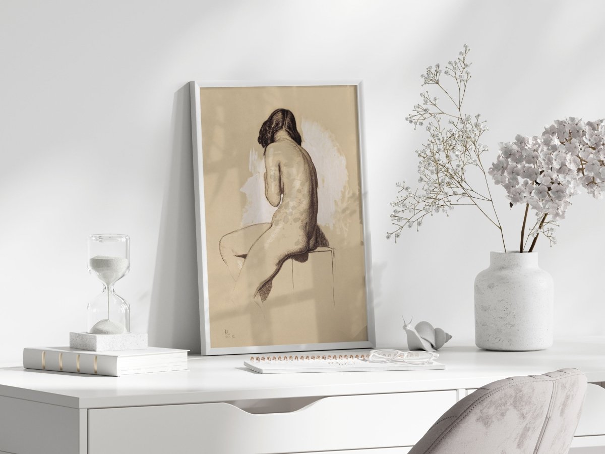 Nude Study From Behind | P143 - Single Art Prints - Piccolo Fiore Prints