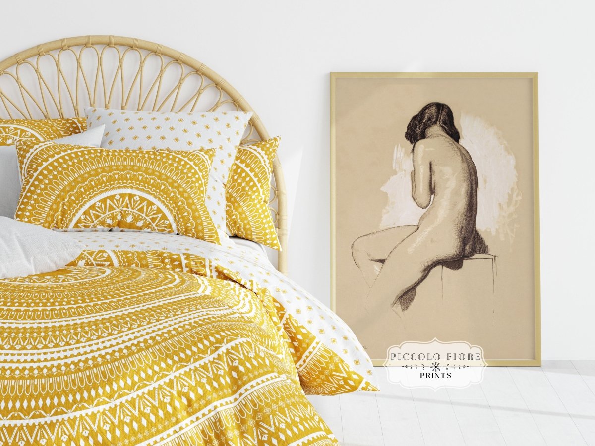 Nude Study From Behind | P143 - Single Art Prints - Piccolo Fiore Prints