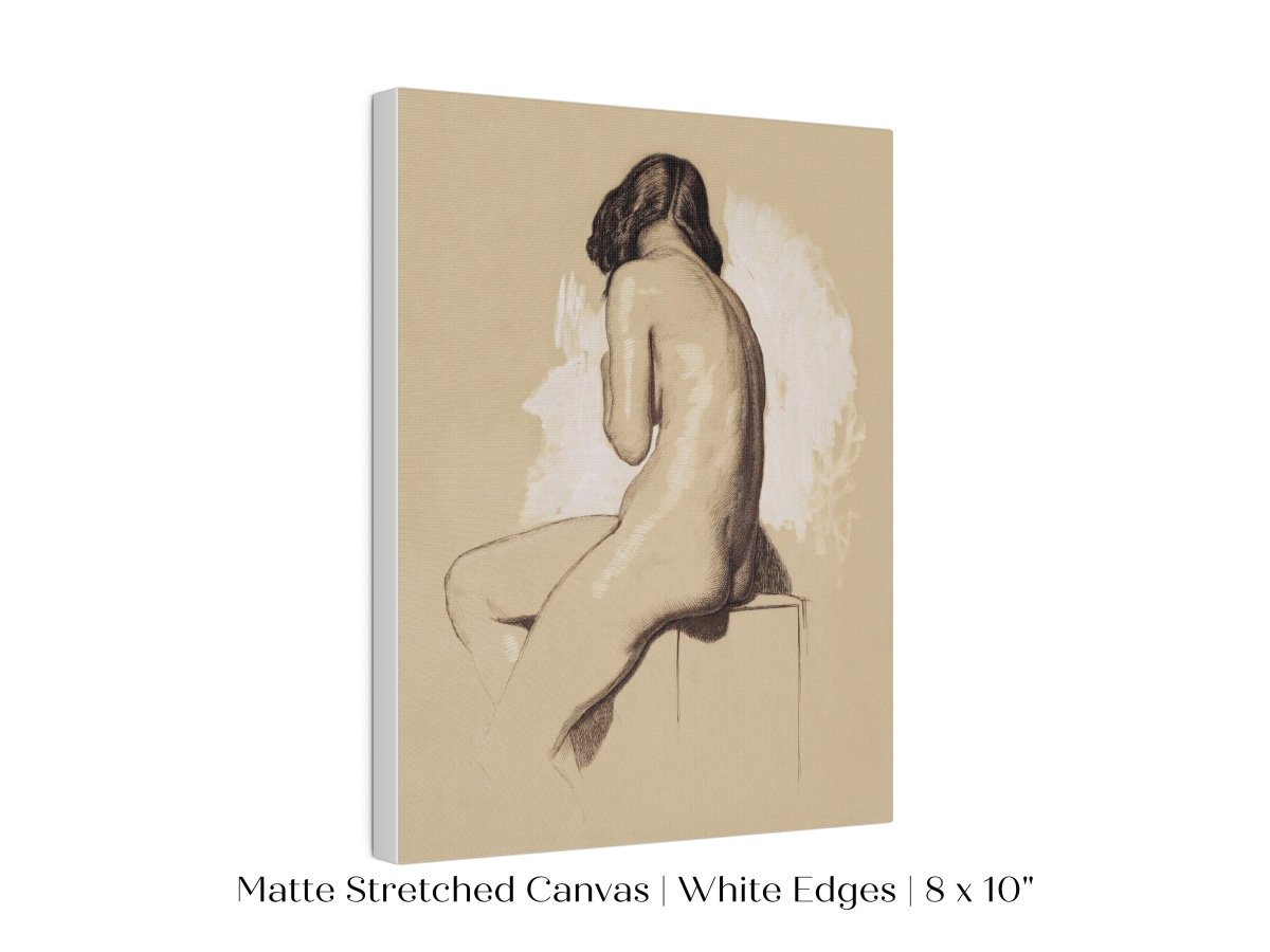 Nude Study From Behind | P143 - Single Art Prints - Piccolo Fiore Prints