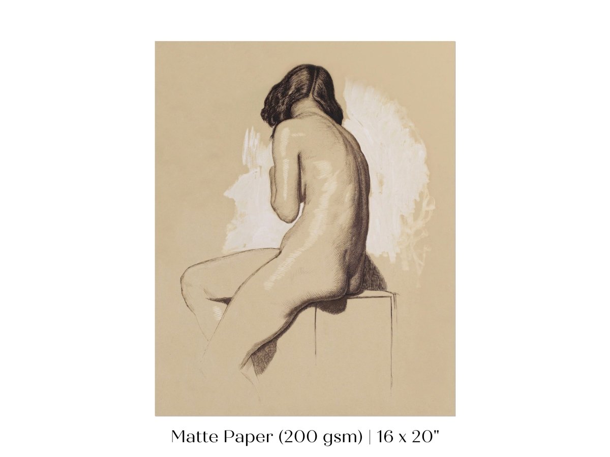 Nude Study From Behind | P143 - Single Art Prints - Piccolo Fiore Prints
