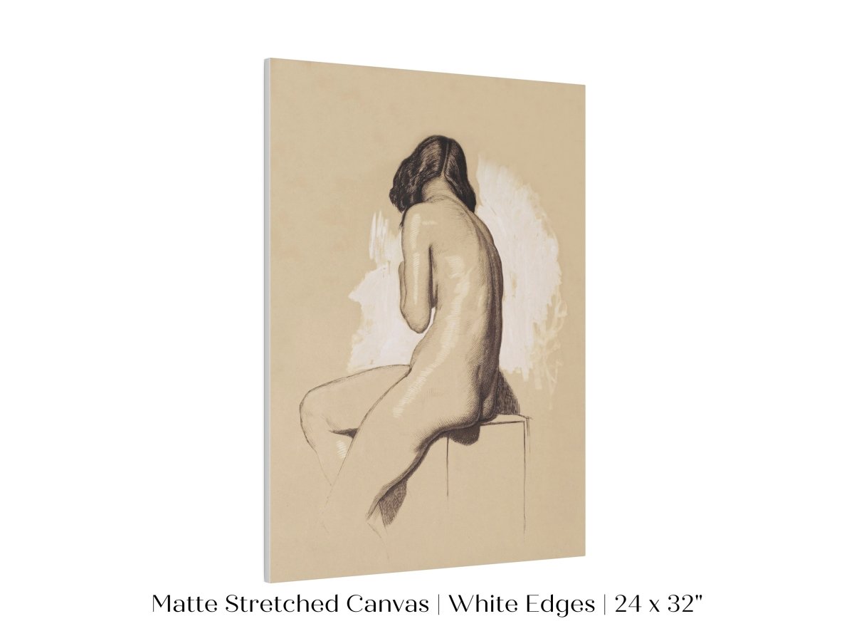 Nude Study From Behind | P143 - Single Art Prints - Piccolo Fiore Prints