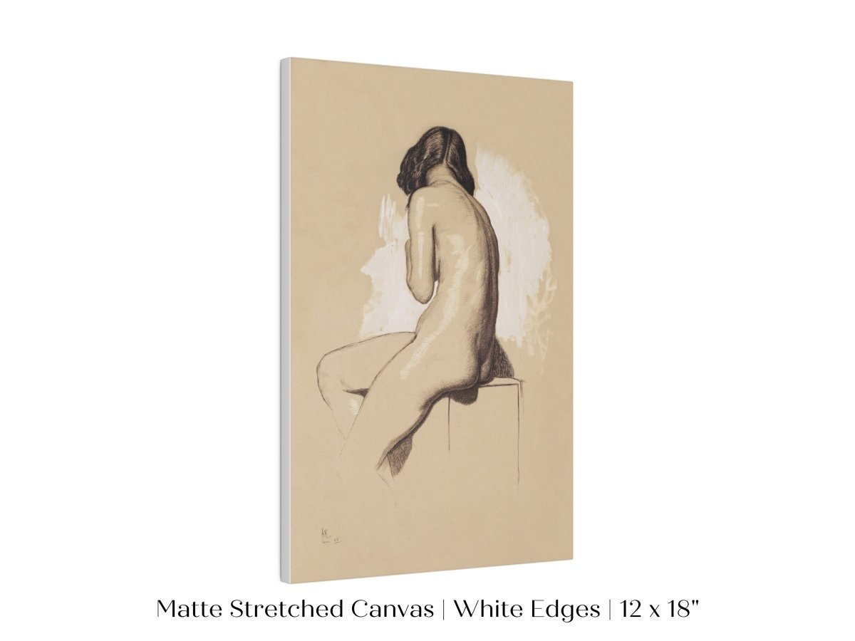 Nude Study From Behind | P143 - Single Art Prints - Piccolo Fiore Prints