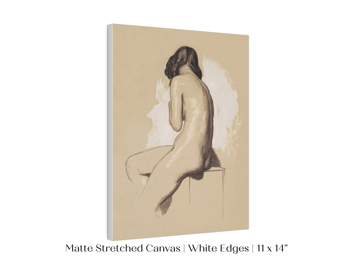 Nude Study From Behind | P143 - Single Art Prints - Piccolo Fiore Prints