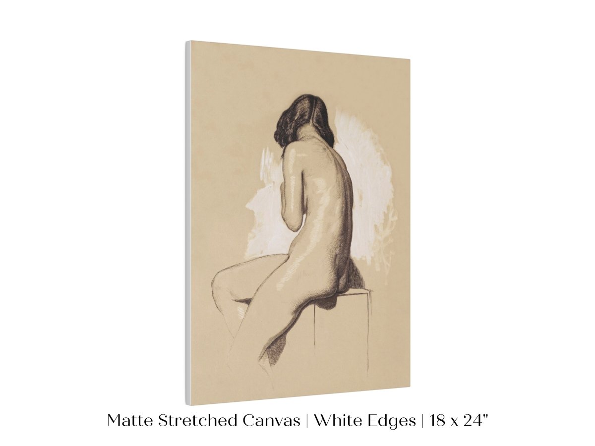 Nude Study From Behind | P143 - Single Art Prints - Piccolo Fiore Prints