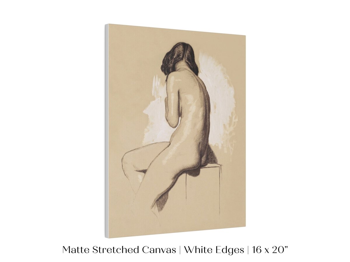 Nude Study From Behind | P143 - Single Art Prints - Piccolo Fiore Prints