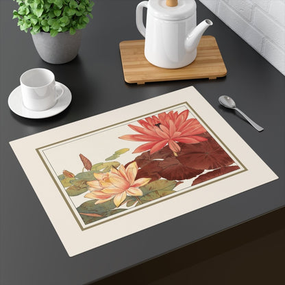 Nymphaea Lotus | Placemat - Cotton Twill Placemat - Piccolo Fiore Prints