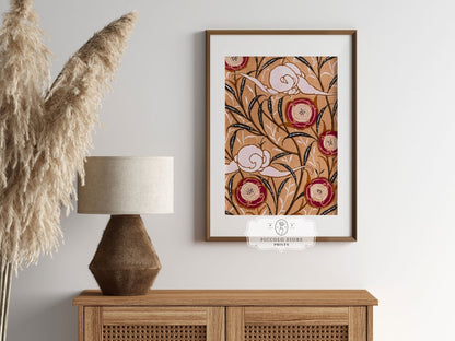 Orange and Pastel Green Eclectic | Gallery Wall Set | 10 Prints | S10 - 6 - Gallery Wall Set - Piccolo Fiore Prints