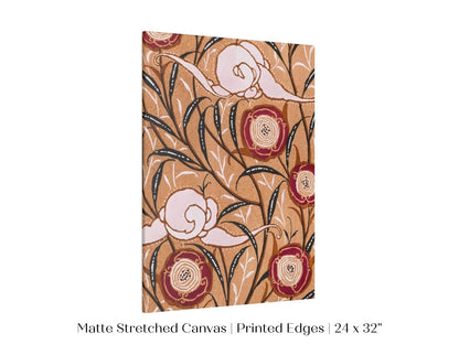 Oriental Art Nouveau Textile Stencil | P260 - Single Art Prints - Piccolo Fiore Prints