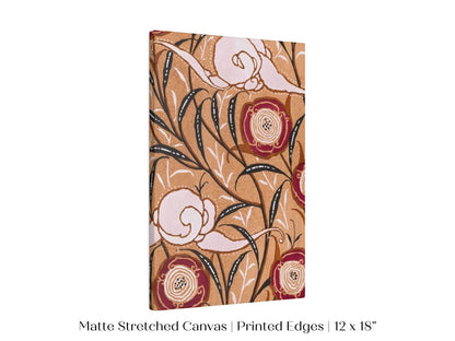 Oriental Art Nouveau Textile Stencil | P260 - Single Art Prints - Piccolo Fiore Prints