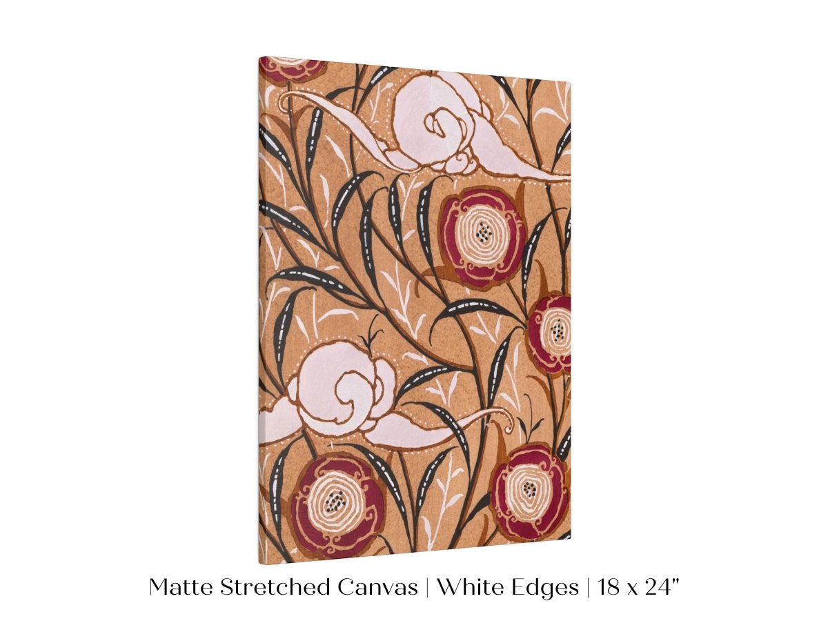 Oriental Art Nouveau Textile Stencil | P260 - Single Art Prints - Piccolo Fiore Prints