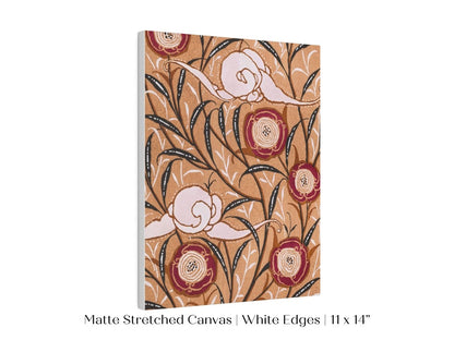 Oriental Art Nouveau Textile Stencil | P260 - Single Art Prints - Piccolo Fiore Prints