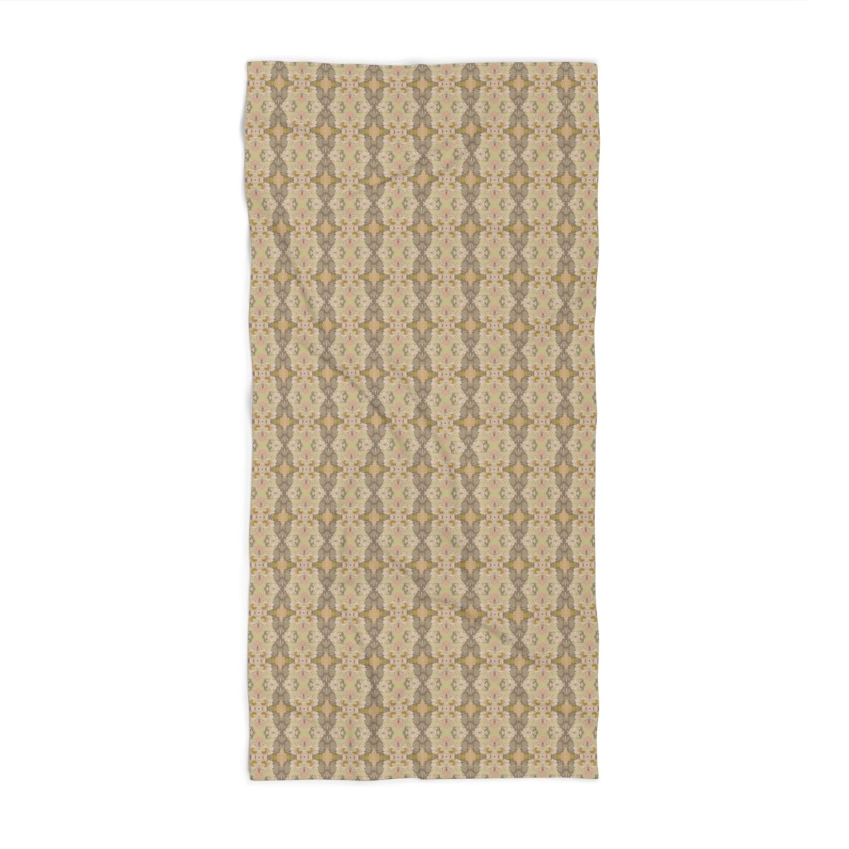 Ortensia Beige and Pistacchio | Bath Towel - Bath Towel - Piccolo Fiore Prints