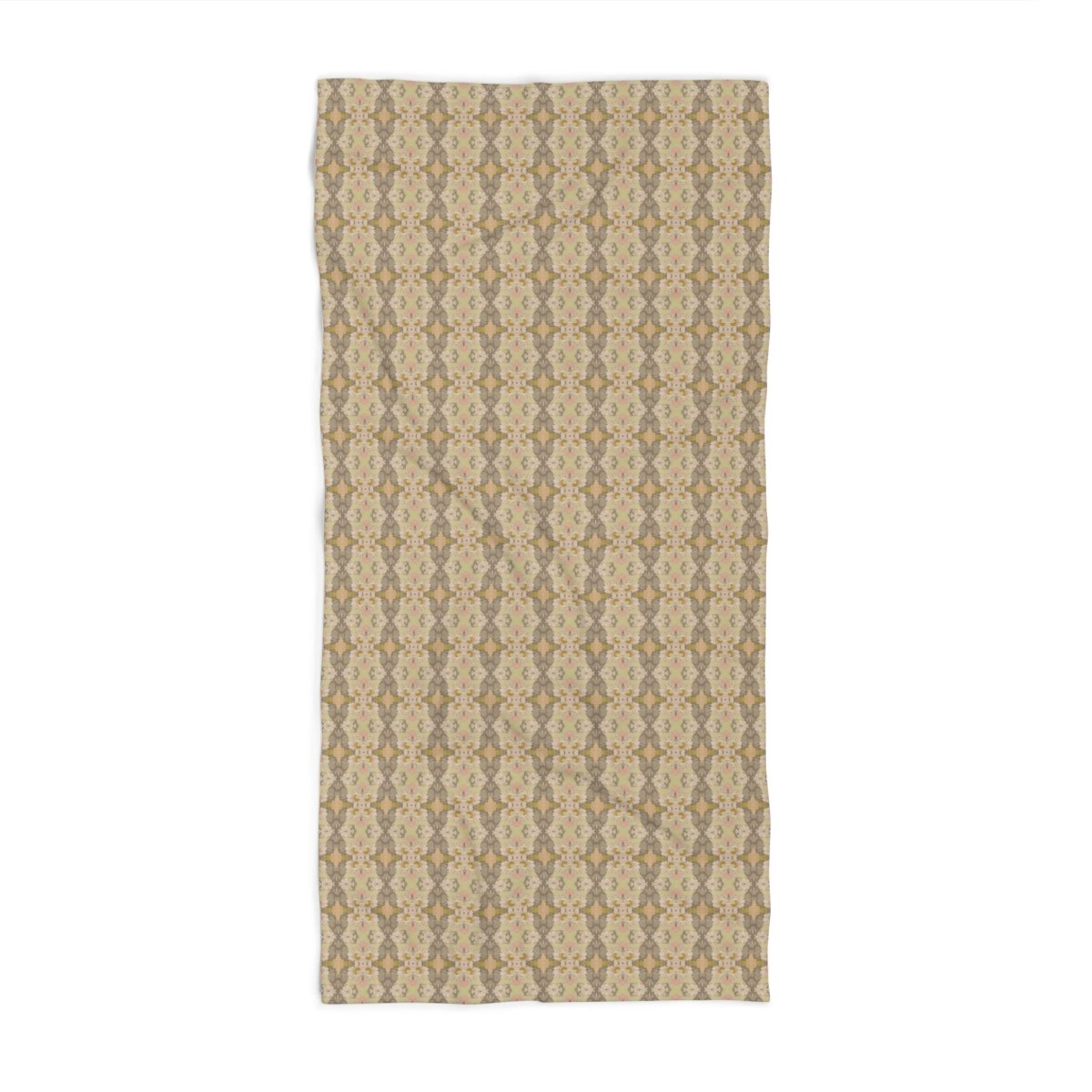 Ortensia Beige and Pistacchio | Bath Towel - Bath Towel - Piccolo Fiore Prints