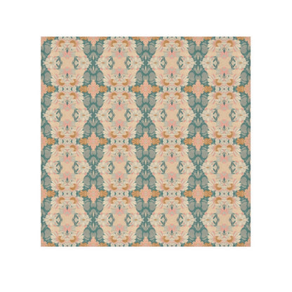 Ortensia Retro Floral Damask Stripe in Pink and Pistacchio Green | Face Towel - Face Towel - Piccolo Fiore Prints