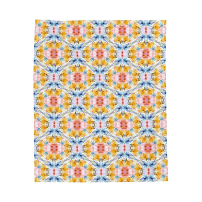 Oval Floral Bloom | Minky Throw Blanket - Minky Throw Blanket - Piccolo Fiore Prints