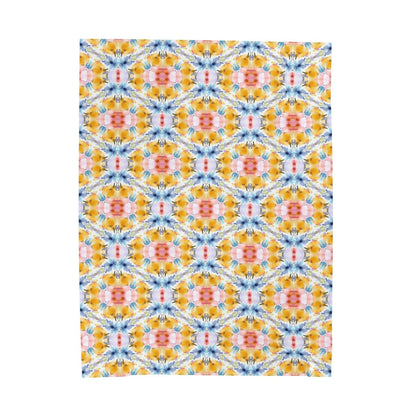 Oval Floral Bloom | Minky Throw Blanket - Minky Throw Blanket - Piccolo Fiore Prints