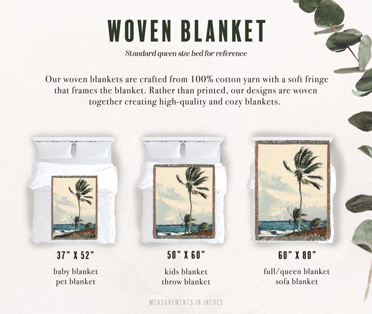 Palm Trees | Woven Blanket - Woven Blanket - Piccolo Fiore Prints