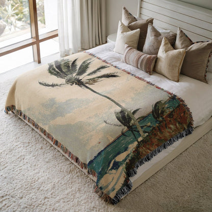 Palm Trees | Woven Blanket - Woven Blanket - Piccolo Fiore Prints
