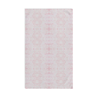 Paloma Floral Damask Stripe in Light Pink and White | Hand Towel - Hand Towel - Piccolo Fiore Prints