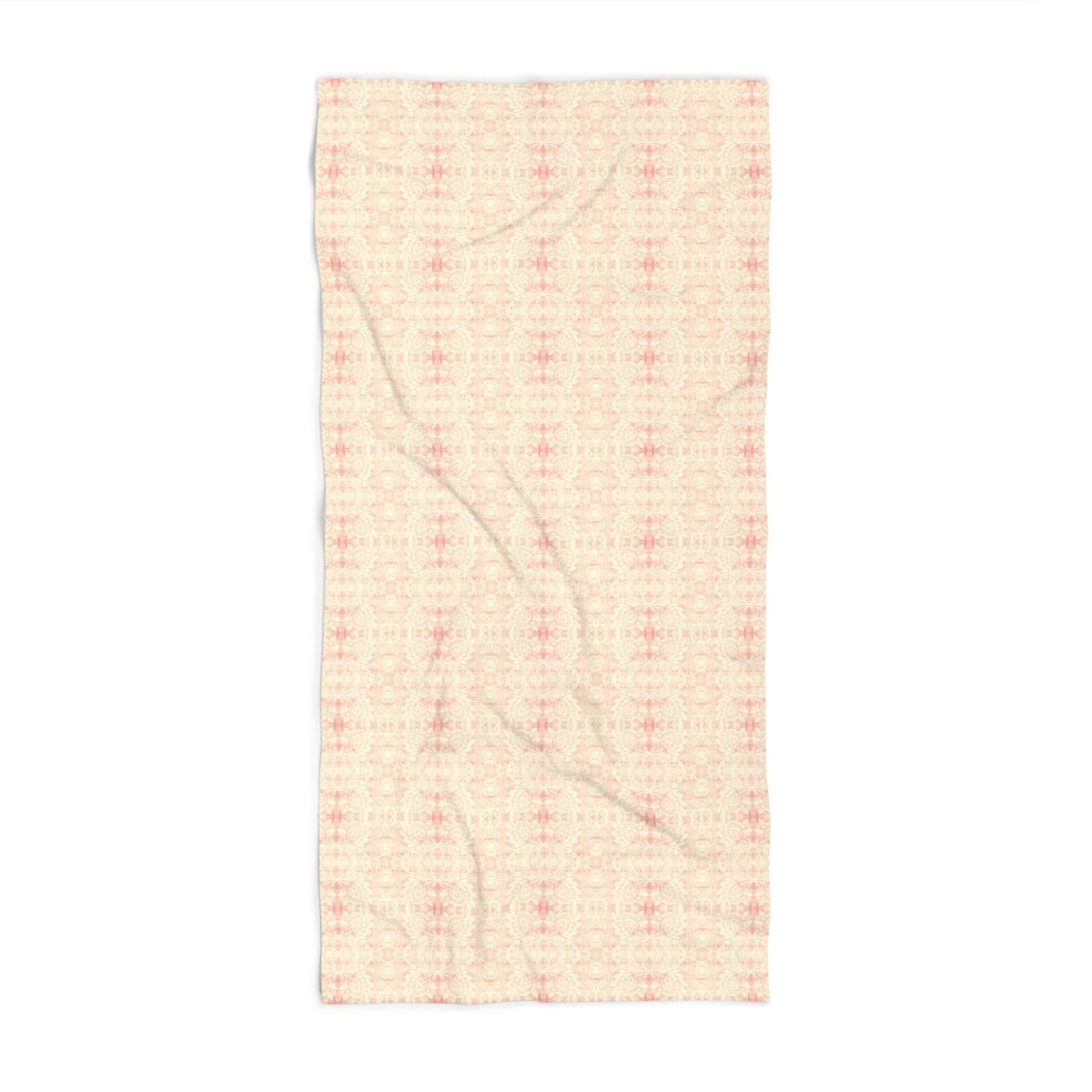 Paloma Floral Damask Stripe in Pink and Cream | Beach Towel - Beach Towel - Piccolo Fiore Prints
